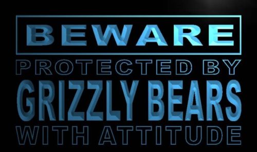 Beware Grizzly Bears Neon Light Sign